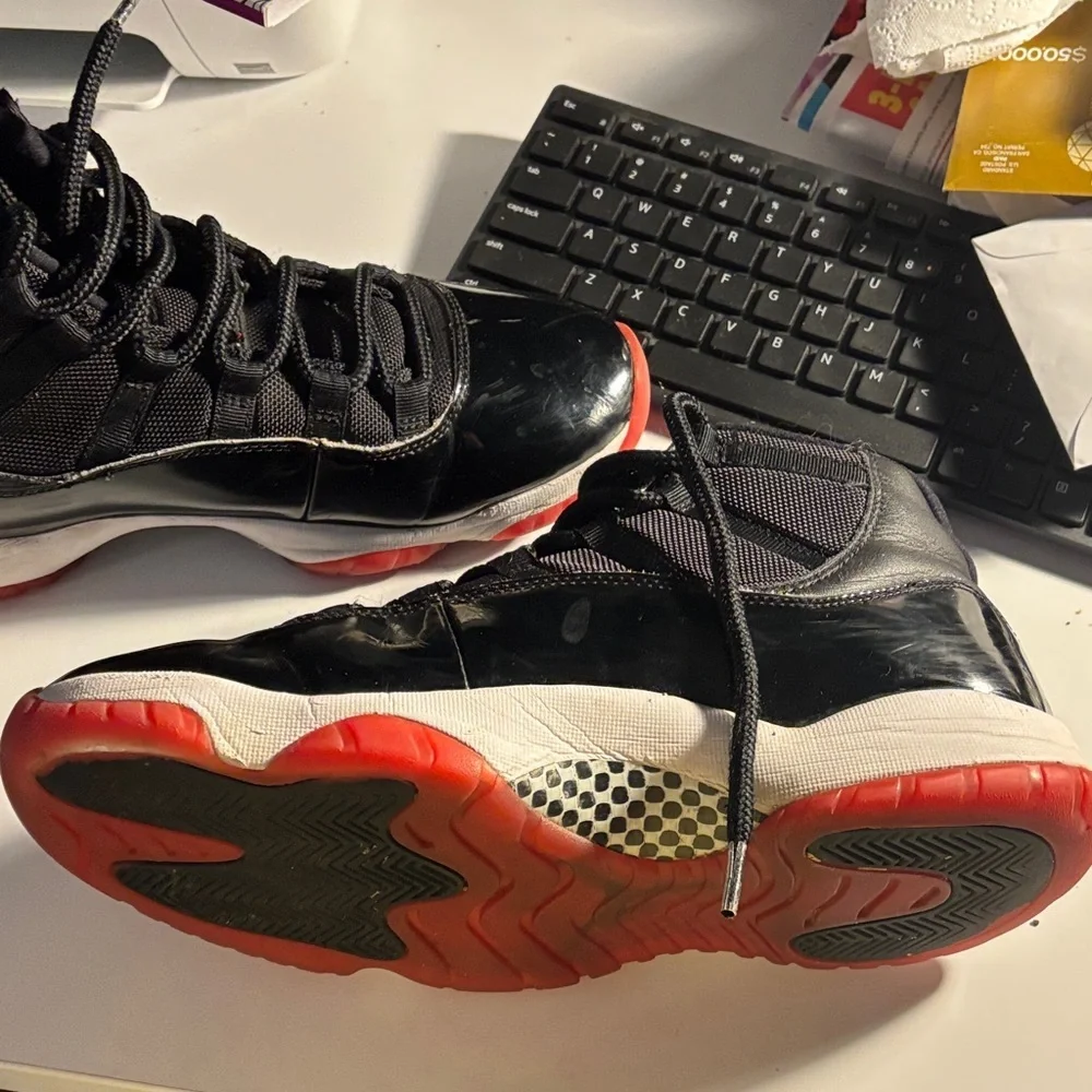 Jordan Black and Red Sneakers